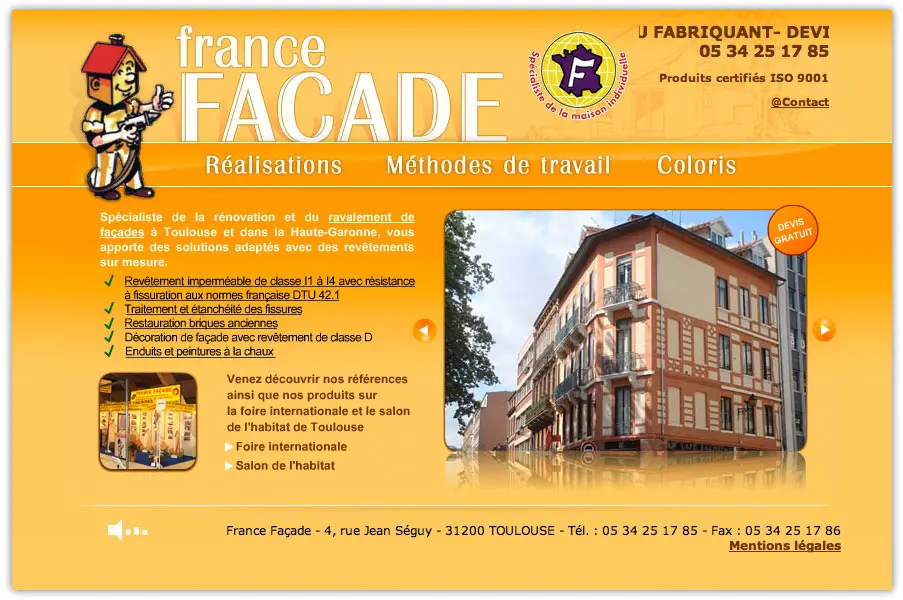 Ancienne version du site avant refonte