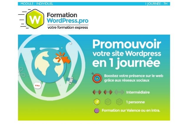 Formation Promouvoir votre site WordPress à Valence Drôme 26