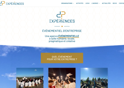 Création du site internet DP Expériences, événementiel d&rsquo;entreprise