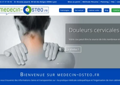 Réalisation site WordPress d&rsquo;ostéopathe