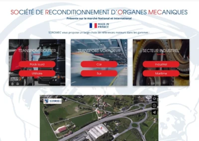 Réalisation site vitrine SOROMEC