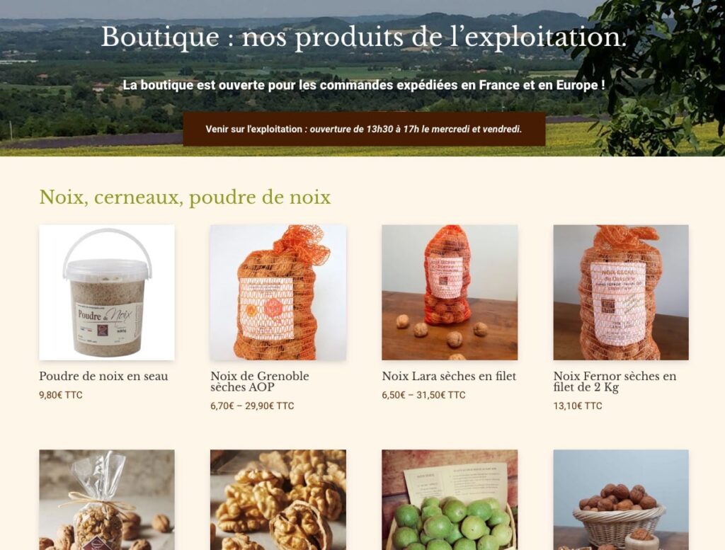 E-boutique WooCommerce dans WordPress