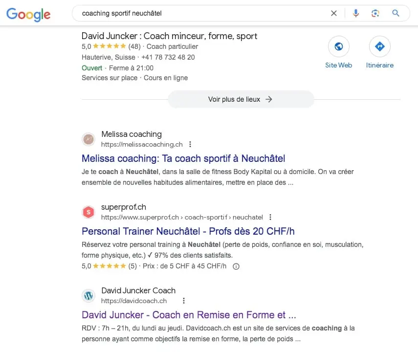 Référenceemnt "coaching sportif"