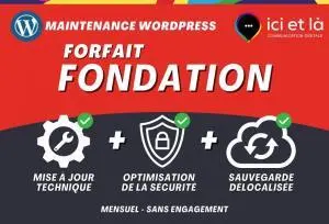 Forfait de maintenance WordPress mensuel Fondation Forfait de maintenance WordPress mensuel Fondation