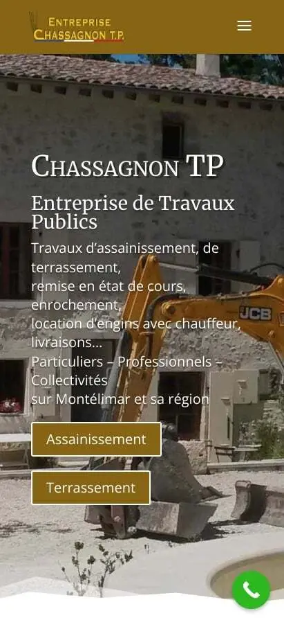 Création site wordpress responsive pour mobile - Chassagnon TP