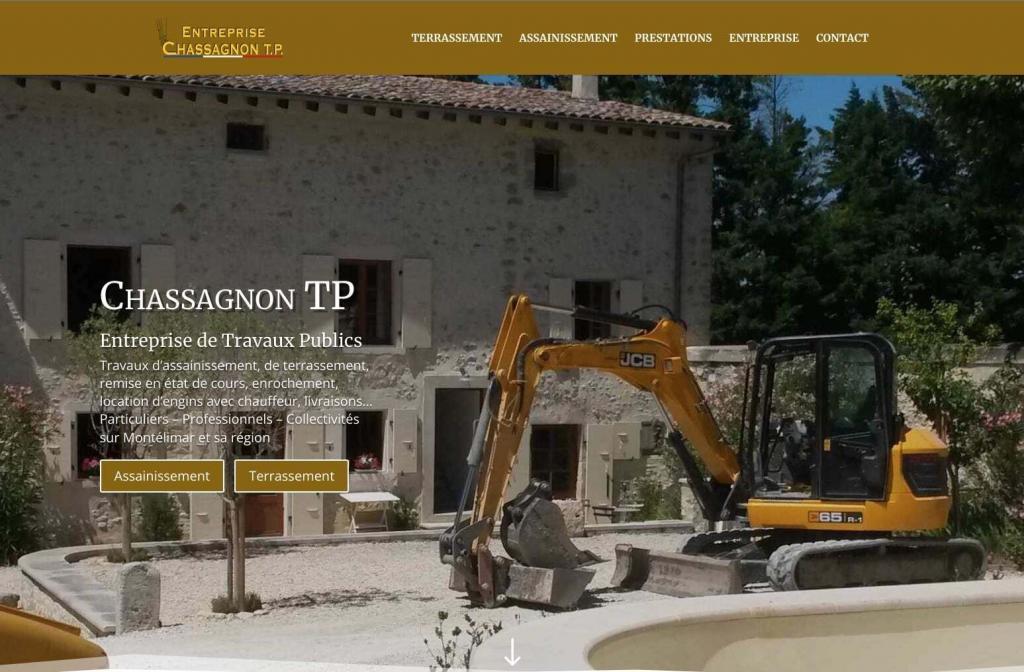 Réalisation du site wordpress de terrassement et assainissement à Montélimar