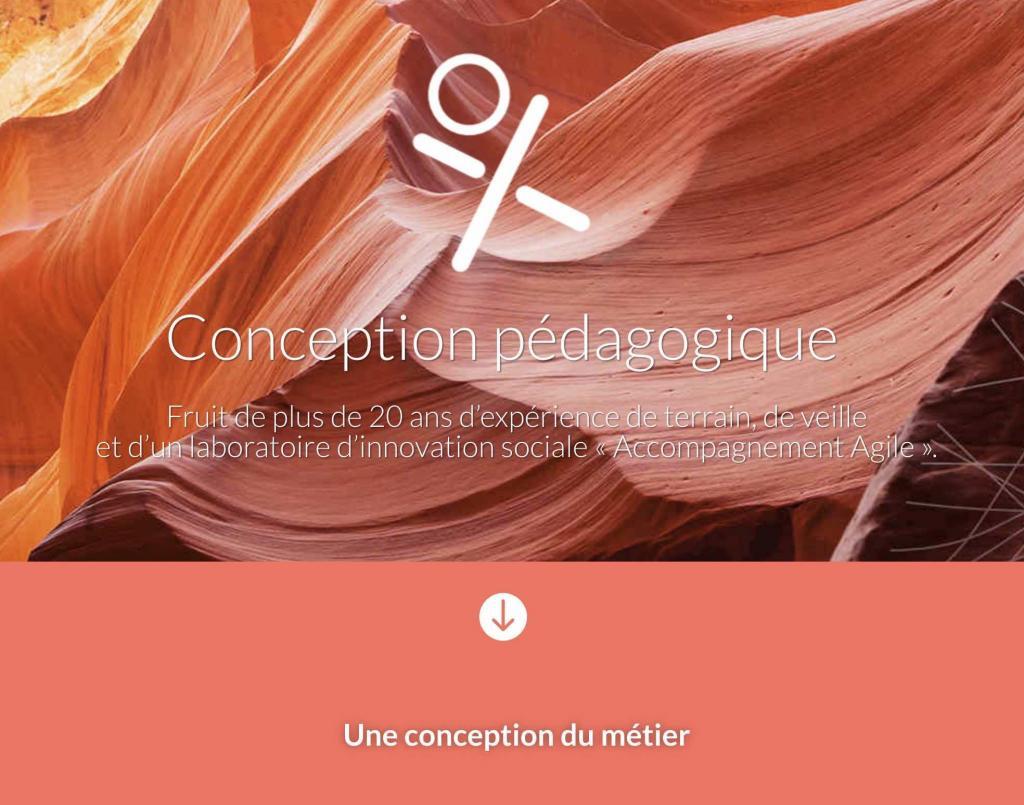 Conception pédagogique par Agnès Heidet : réalisation du site internet