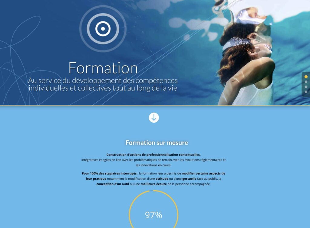 Réalisation du site WordPress XOAH Formation