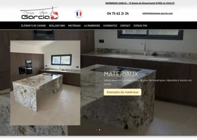 Réalisation site WordPress marbrerie Ardèche