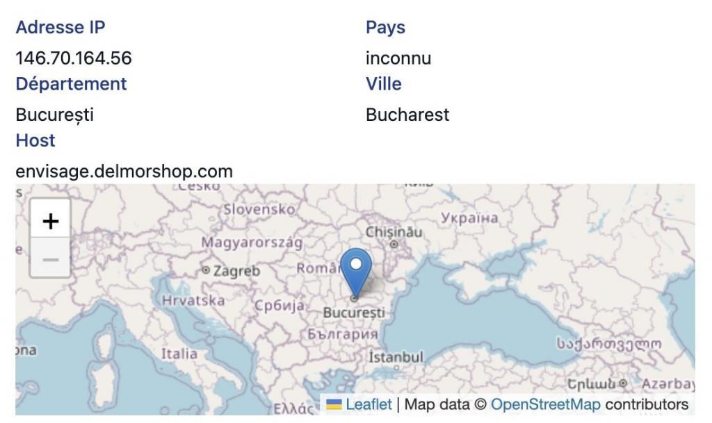 Provenance géographique des attaques pirates via l'IP de l'intrus