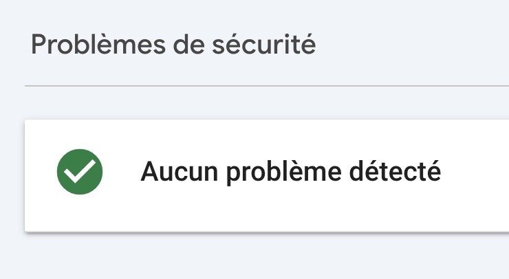 Le site n'est pas considéré comme nocif par la Search Console de Google !