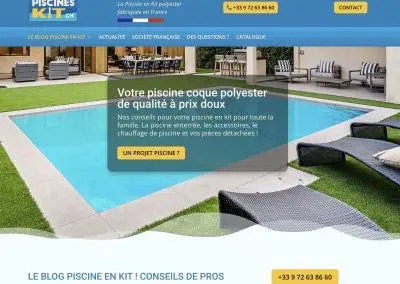 Site vitrine WordPress piscines-kit.ch